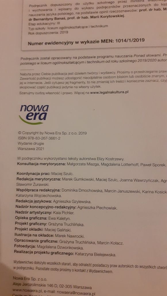 Ponad słowami 1 Podrecznik do jez.polskiego do LO