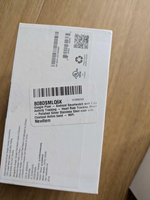 Google Pixel Watch Smartwatch ładowarka oryginalne pudełko pasek szary