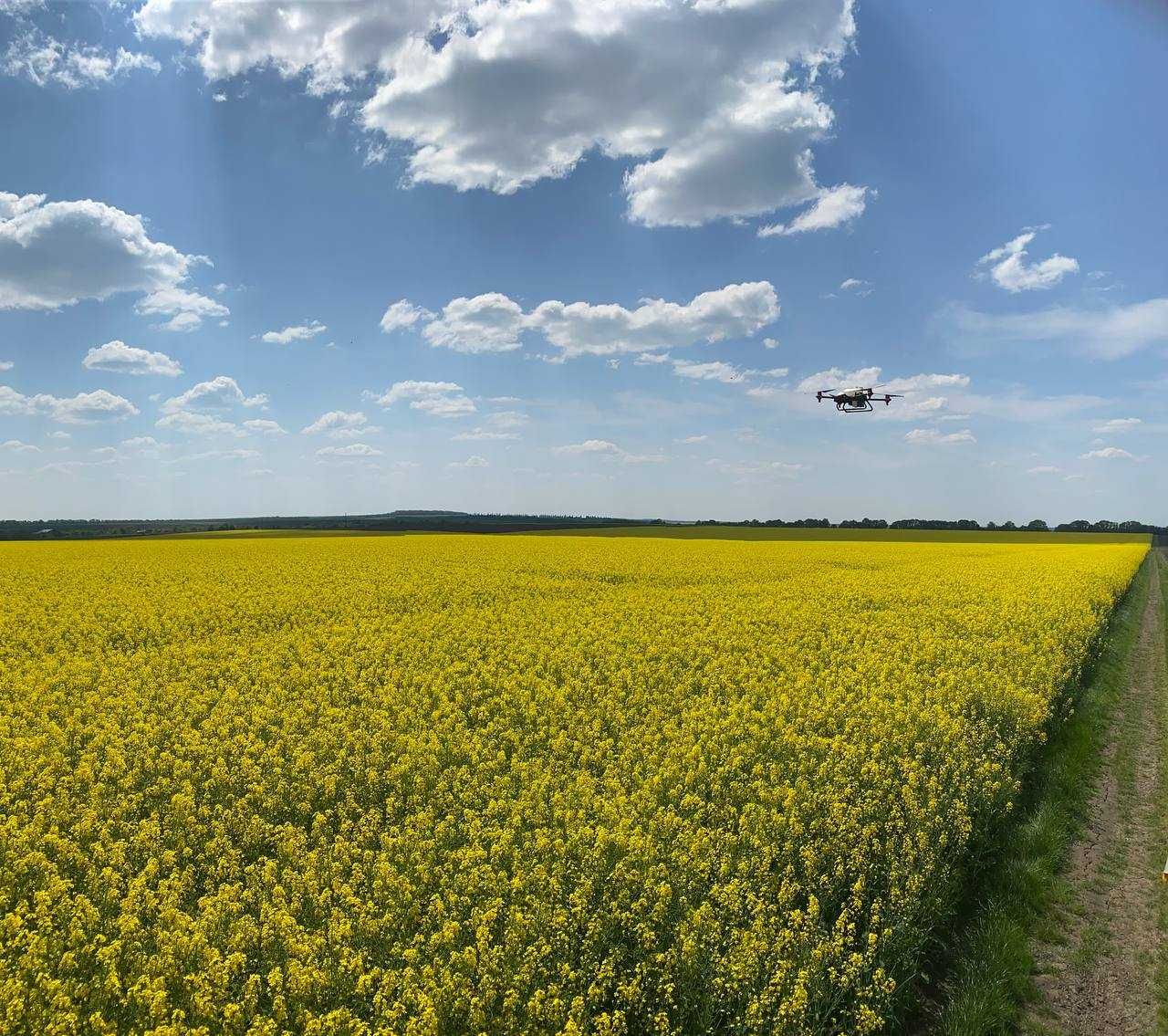 Внесення ЗЗР агродронами, обприскування, десикація