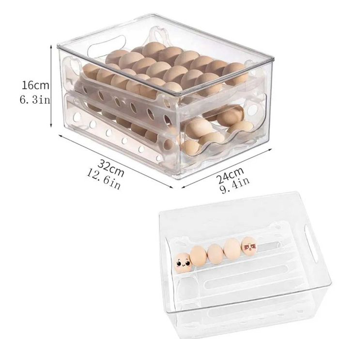 Лоток-органайзер для 30 яєць з функцією самостійного викочування
