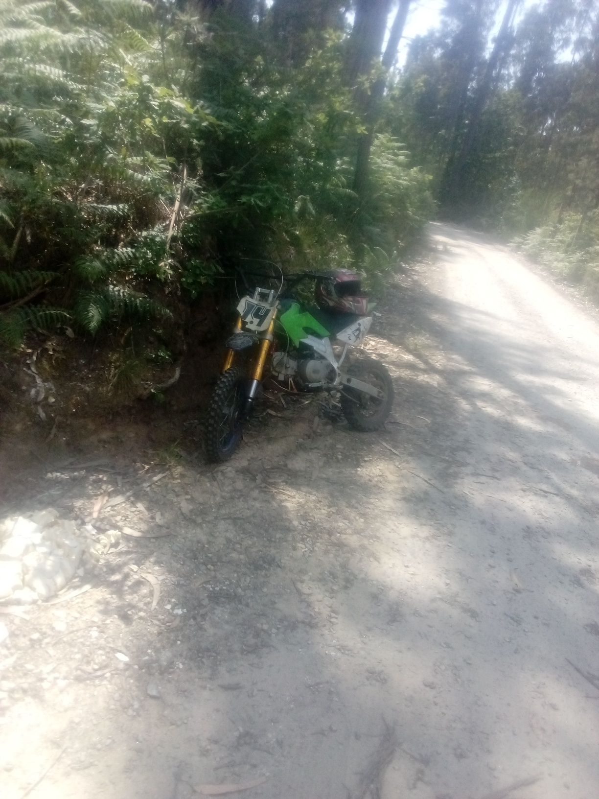 Troco pit bike por outra maior de monte