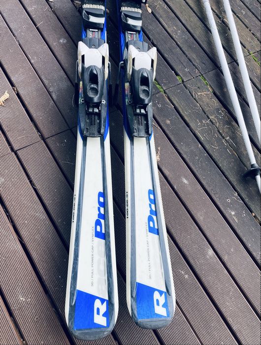 Narty ELAN Race Pro L150 R14.9 150cm + kije narciarskie + opaski