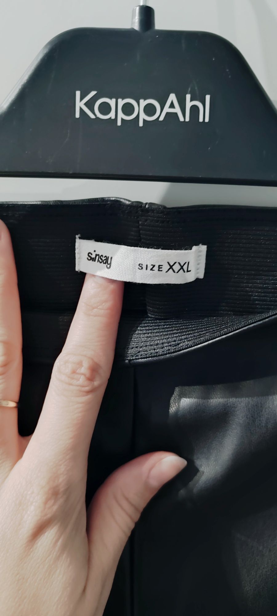 Leginsy skórzane/ spodnie skórzane czarne XXL 44