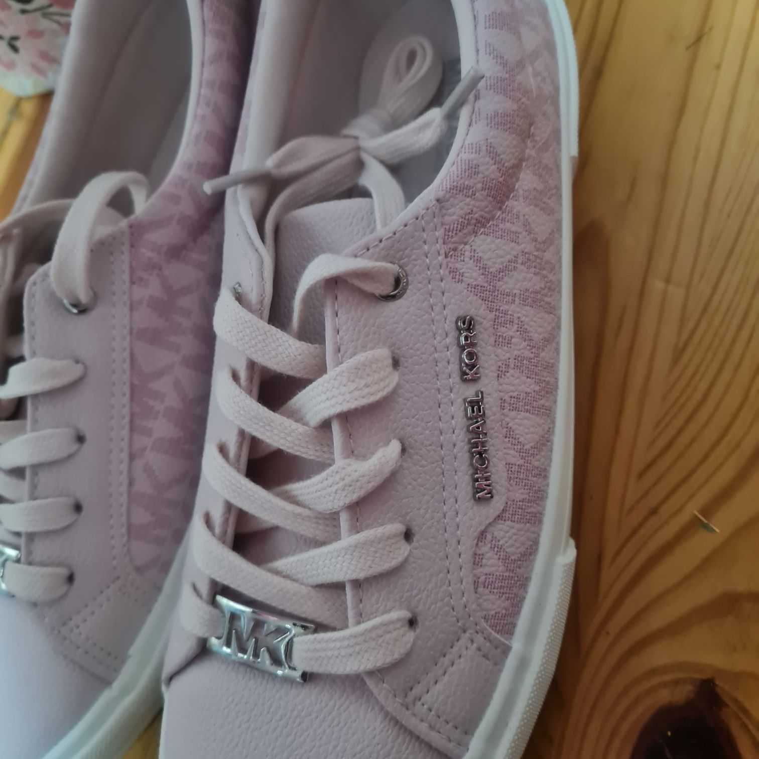 Michael Kors tenisówki różowe izetta r. 37 logowane sneakersy niskie t