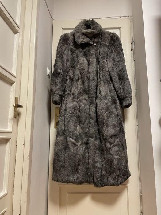 Futro naturalne dlugie modne nowe XL