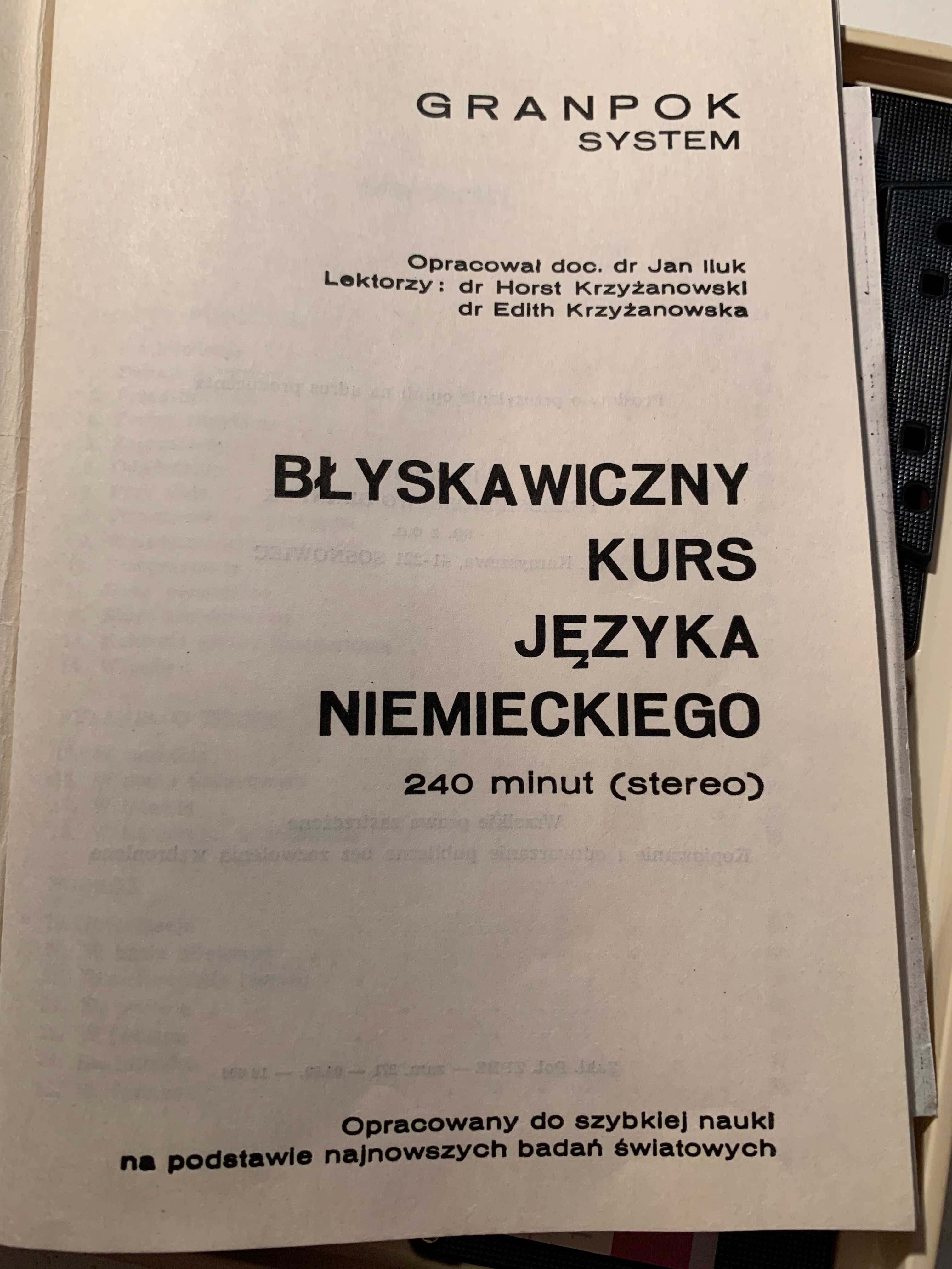 Błyskawiczny kurs języka niemieckiego kasety magnetofonowe, 4xC-60