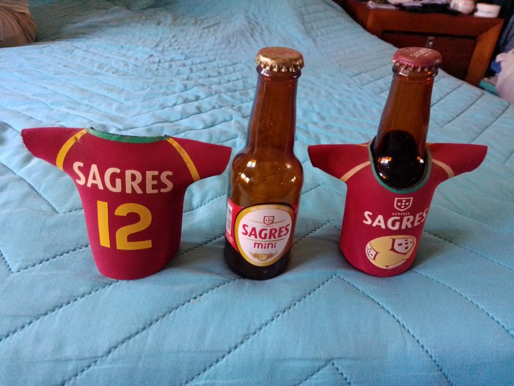 Garrafas Sagres Média e Mini/Benfica/Porto Vazias/Coca Cola VaziaCheia