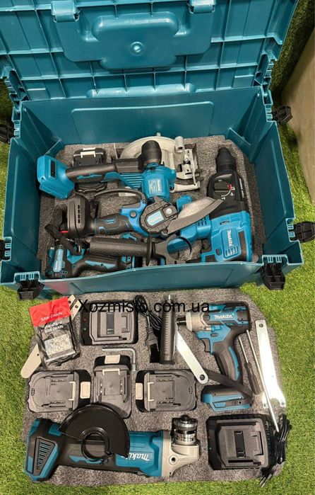 Набір 6в1 Акб Makita 48VШуруповерт,Гілкоріз,УШМ,Перф,Гайковерт,Дискова
