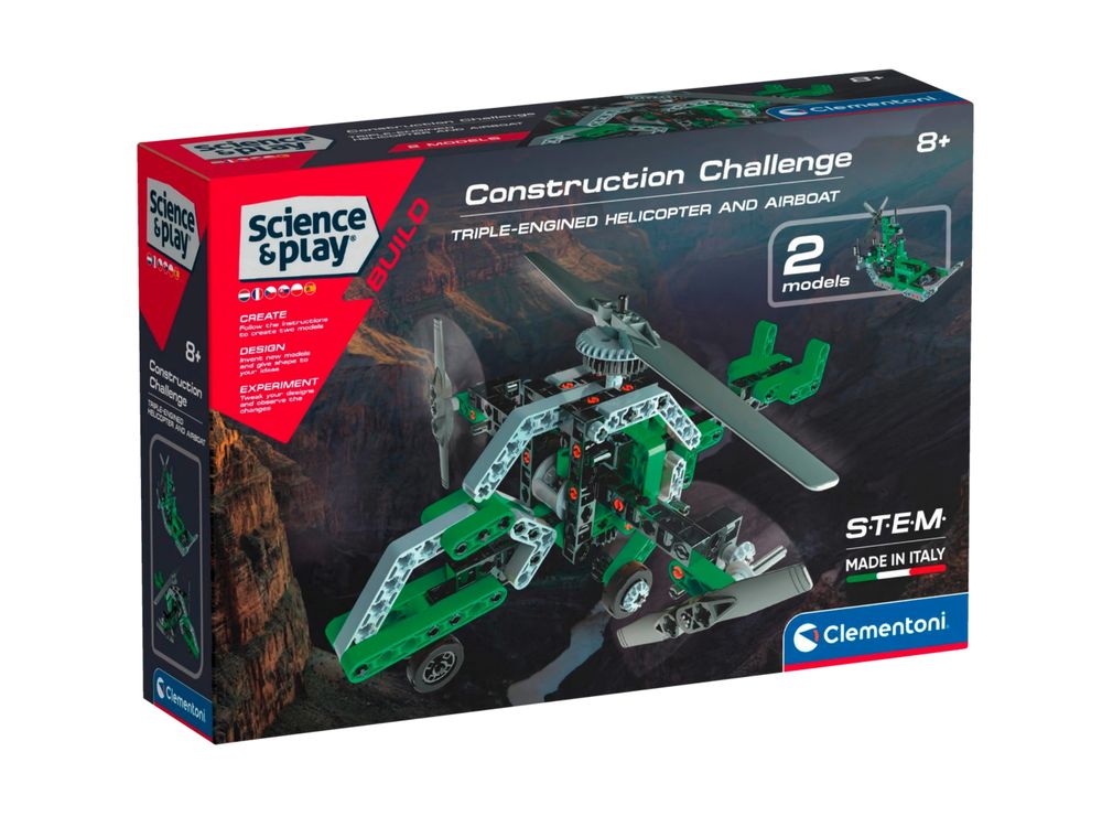 Klocki Construction Challange - Helicopter & Airboat