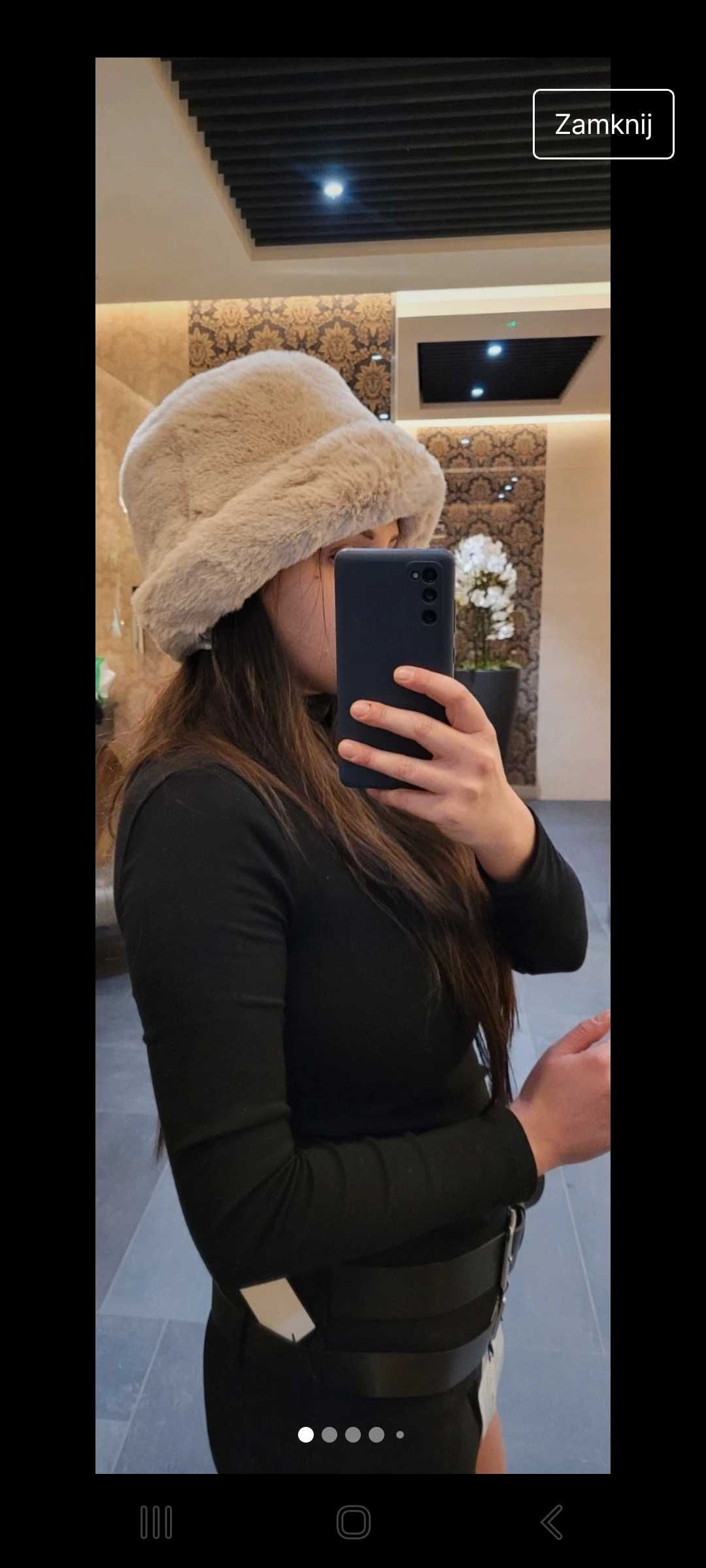 Nowa czapka Zara blogerska viralowa rozmiar S lub M ecru bucket hat