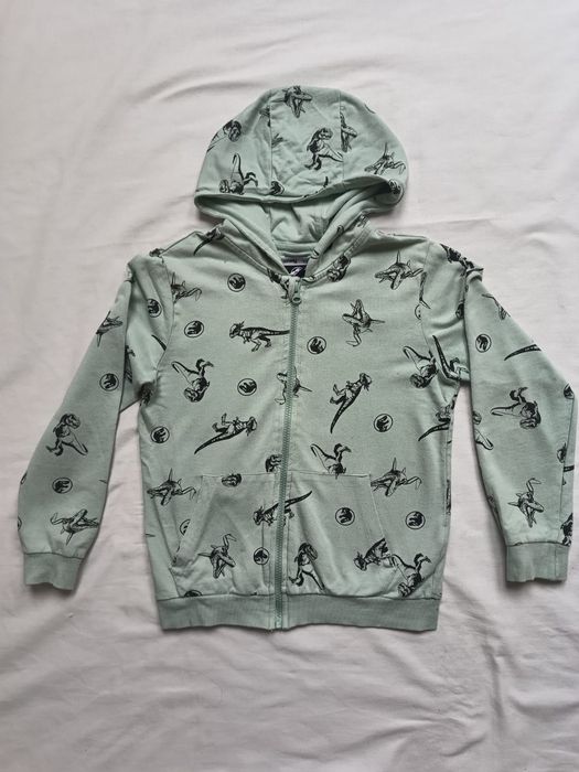 Bluza z kapturem, rozpinana w dinozaury rozm 134