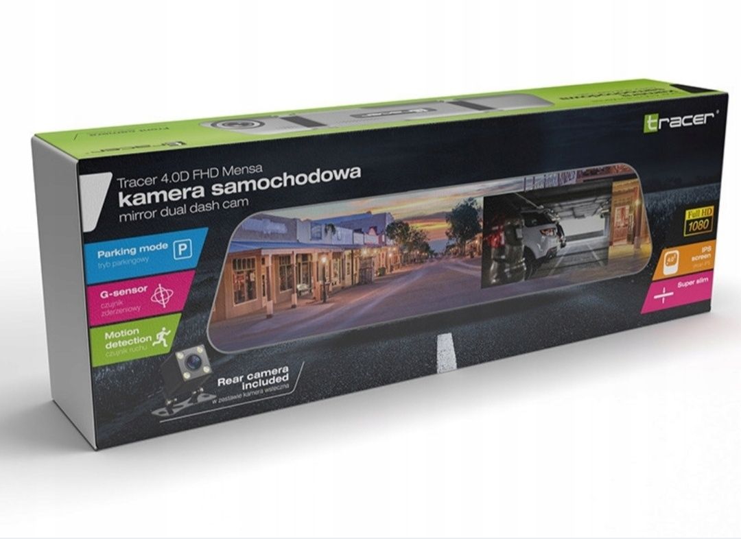 Kamera samochodowa Tracer 4.0D FHD MENSA przód i tył