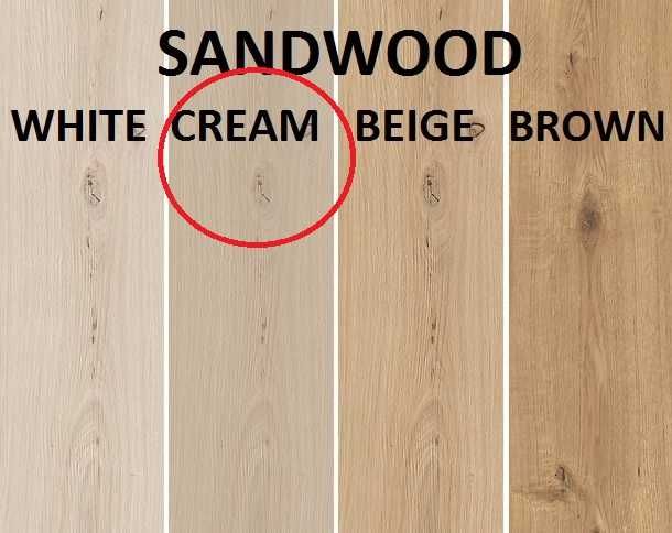 Gres drewnopodobny / 2 m² - 18 szt. / Sanwood Cream 18,5 x 59