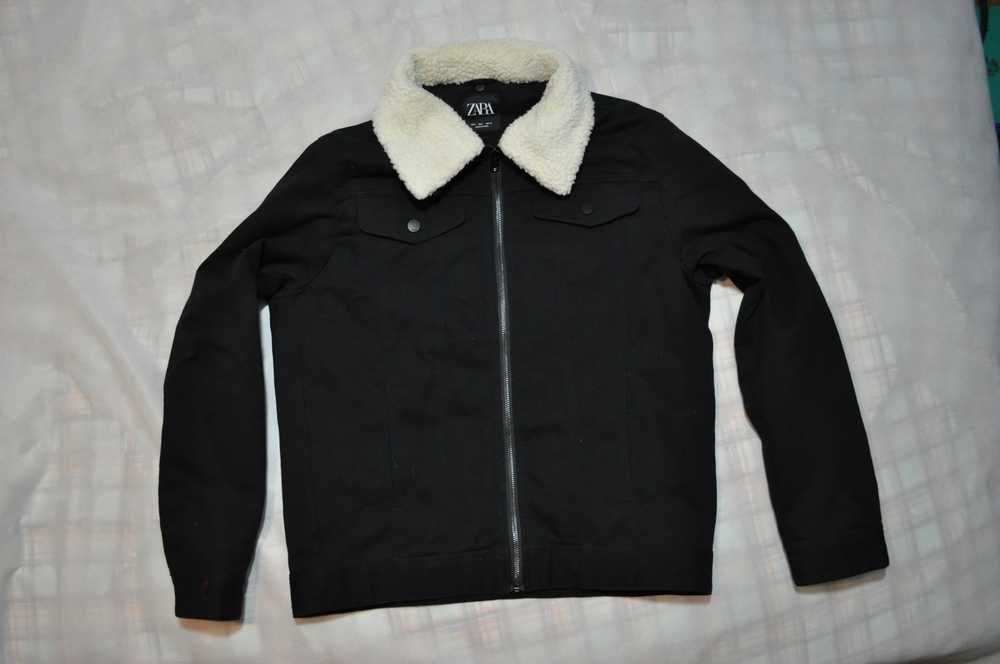 ZARA L  męska jeansowa bluza ocieplana kurtka  p1