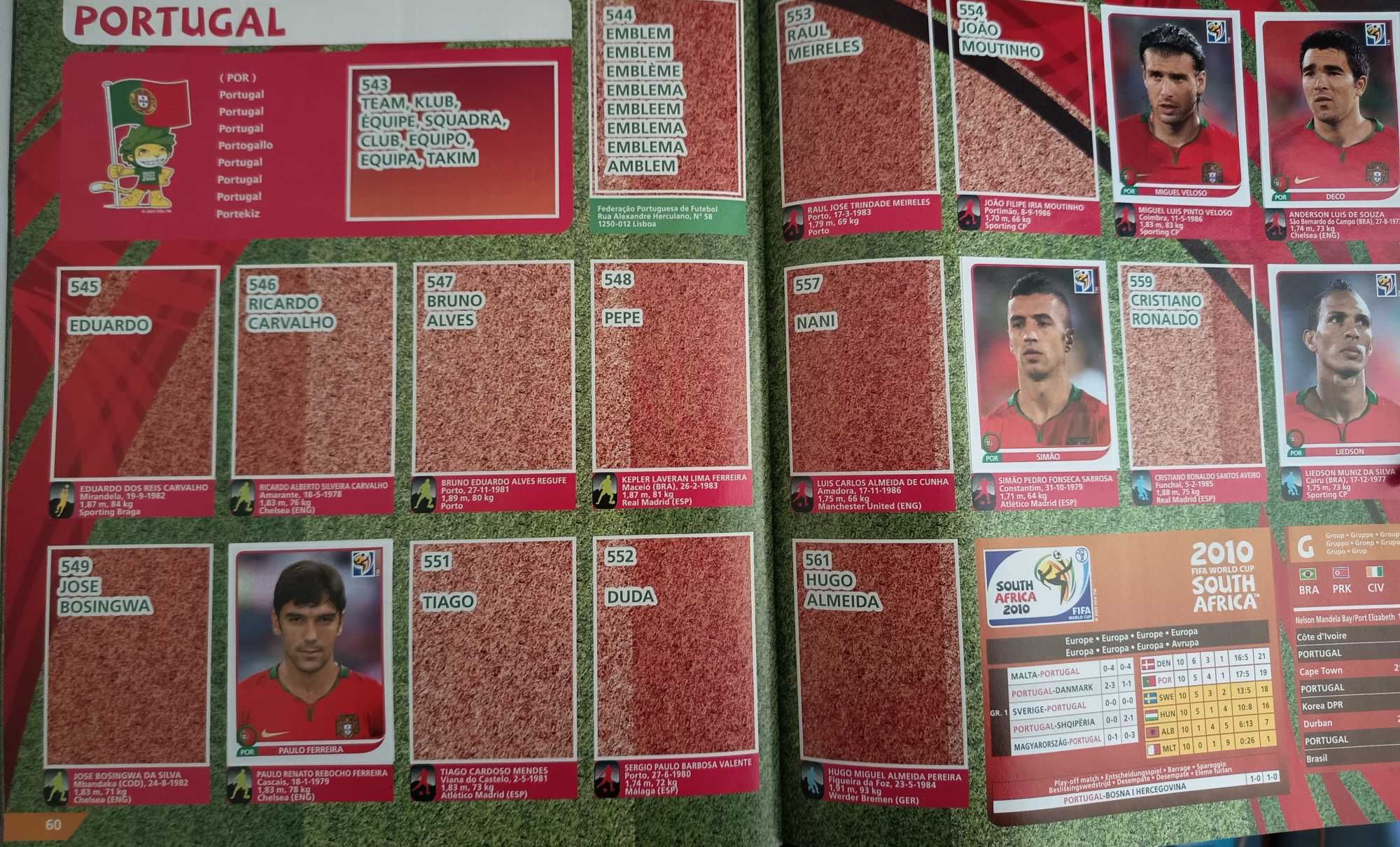 Conjunto de cadernetas Panini- Mundial 2010/2014