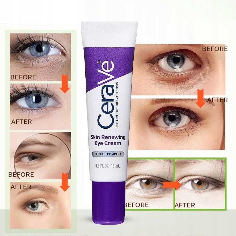 Cerave Krem pod oczy przeciwzmarszczkowy z kofeiną i hialuronem 15 ml