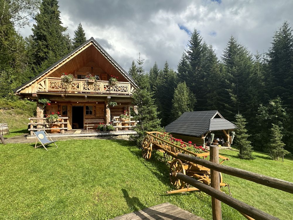Domek w górach leśna bacówka, gorąca balia, ruska bania, domek w lesie