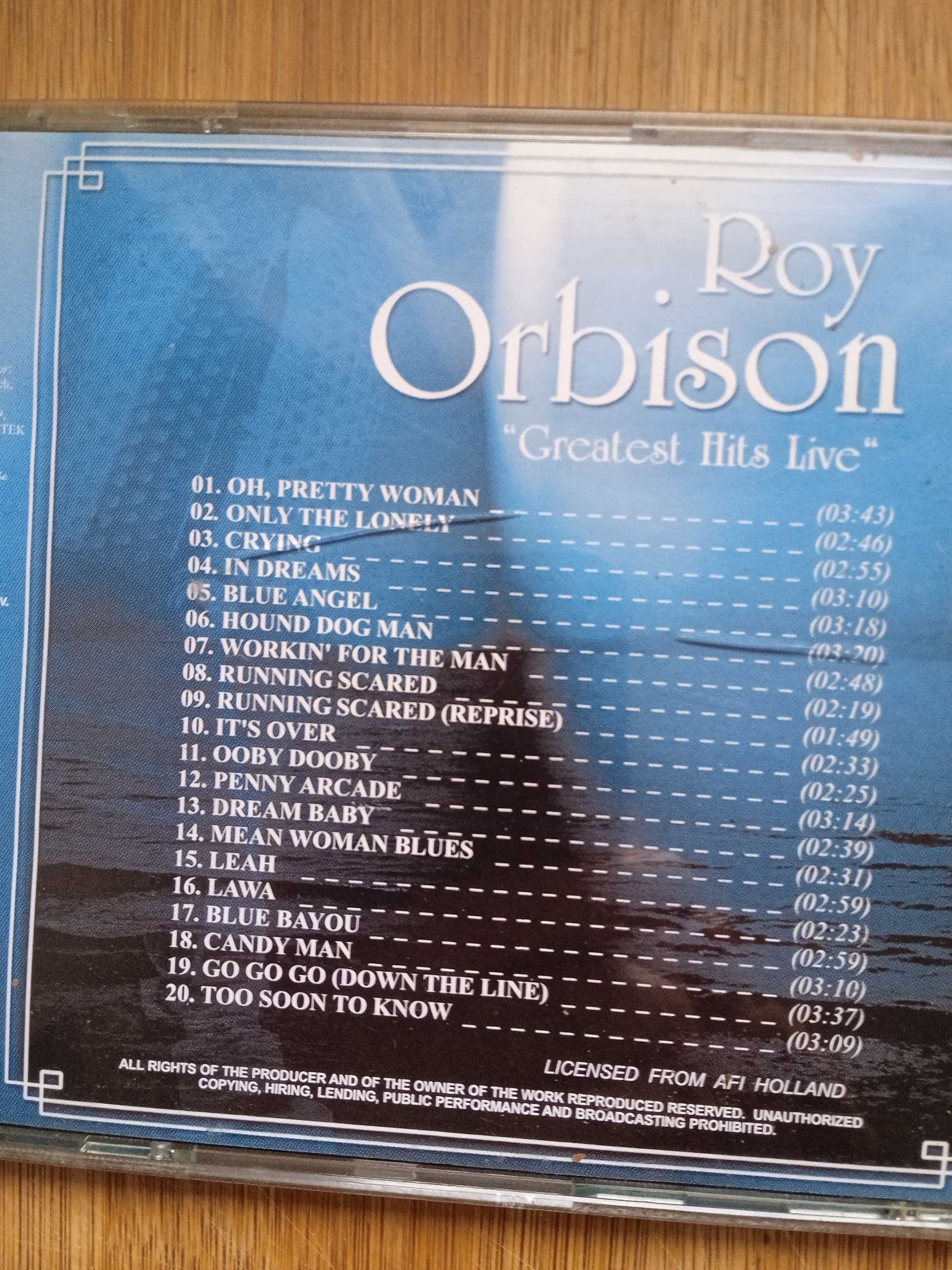 Płyta CD audio ROY ORBISON - Greatest Hits Live