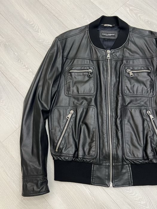 Кожаная куртка бомбер Dolce&Gabbana D&G б/у оригинал