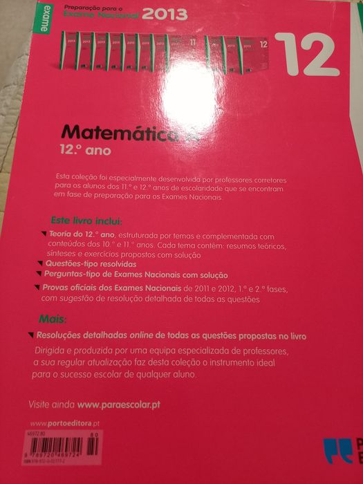 Livro de preparação para exame de Matemática A do 12 ano