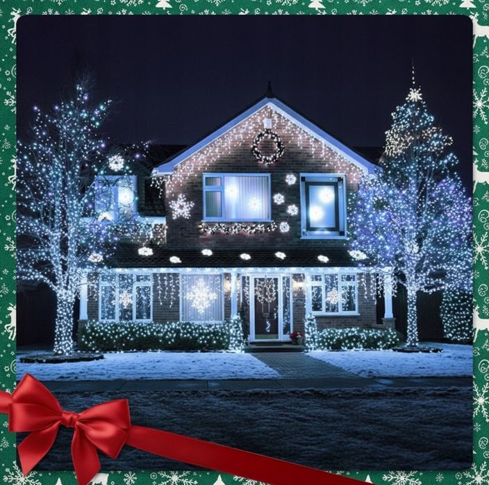 Sople LED 300 zimne 13,5m z efektem flash odporne IP44 kurtyna świetln