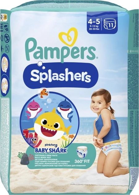 Трусики для плавання Pampers Splashers Розмір 4-5 (9-15 кг) 11 шт