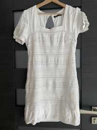 Marks&Spencer biała haftowana sukienka 36
