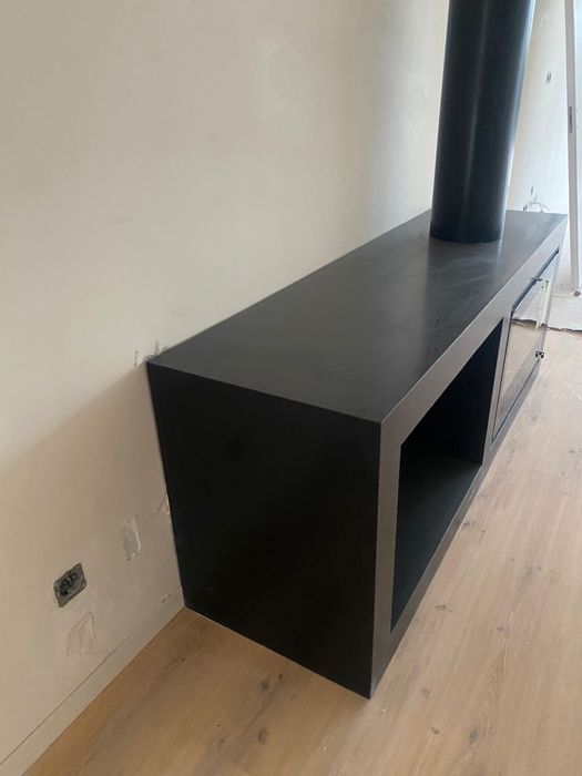 Recuperador calor / Salamandra com lenheiro. Marca Lacunza. Novo