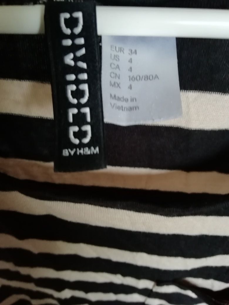 Bluzka z długim rękawem paski xs /s