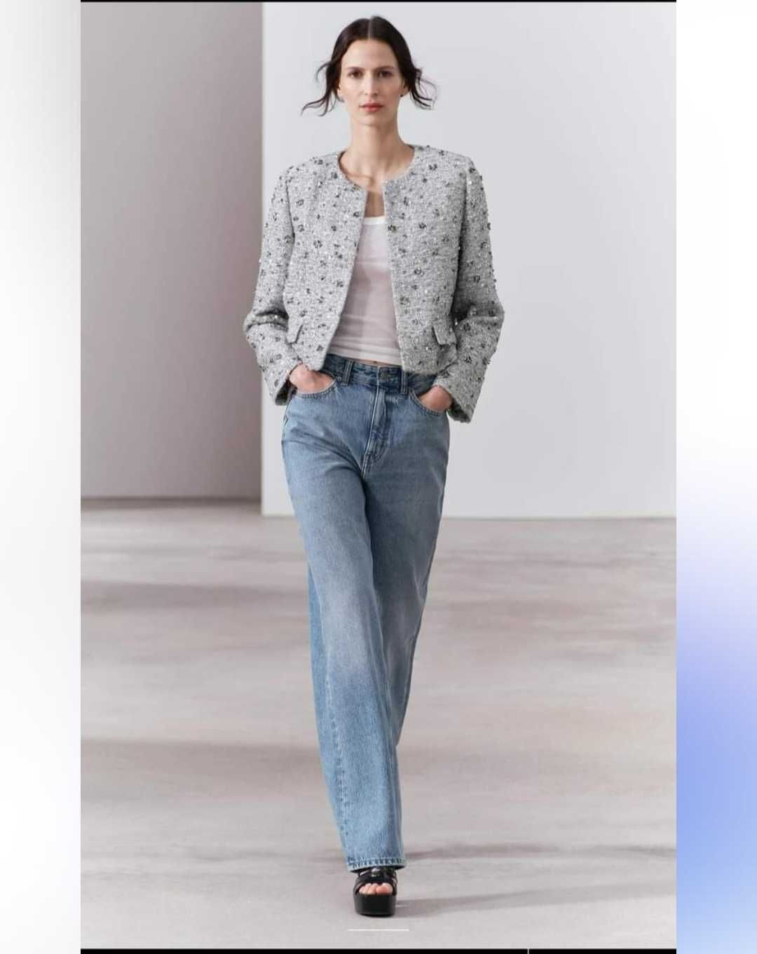Джинси Zara Wide-Leg блакитні 36 розмір, нові