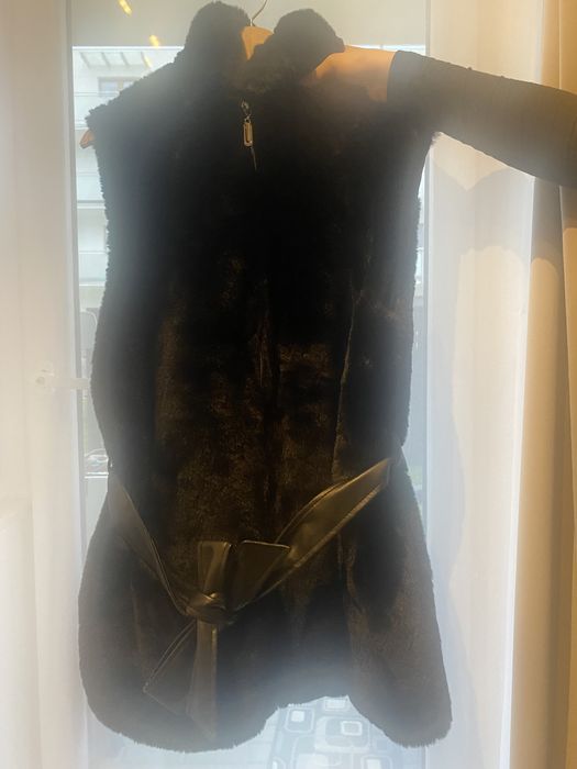 Kamizelka futerko czarna nowa New Yorker XXL