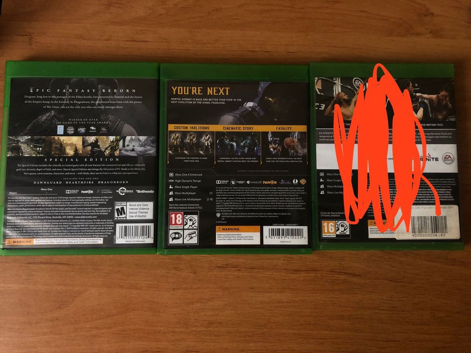 Лот ігрових дисків для Xbox one