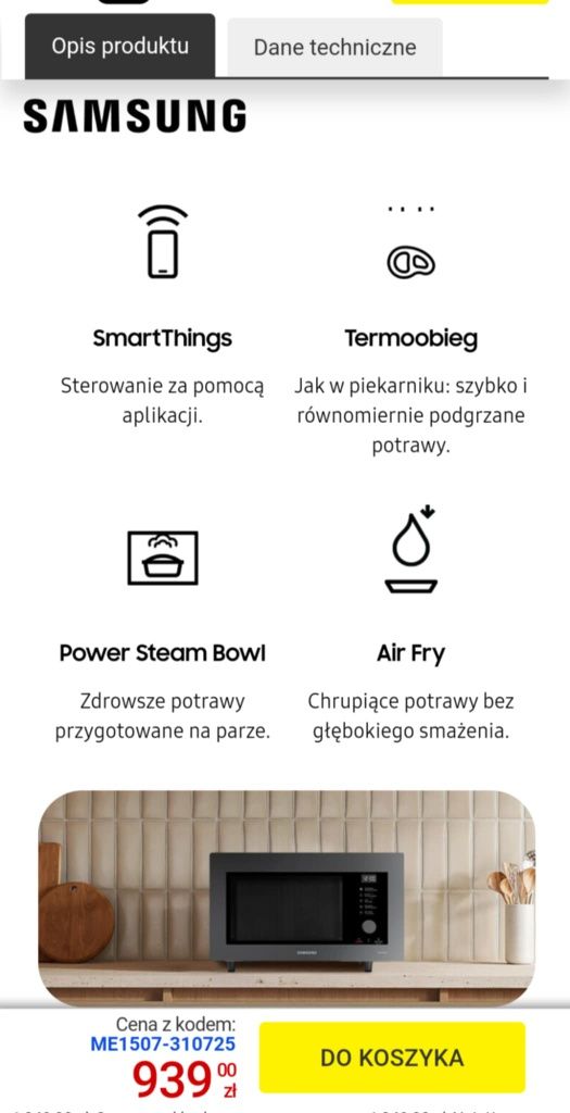 Mikrofalówka Samsung nowa