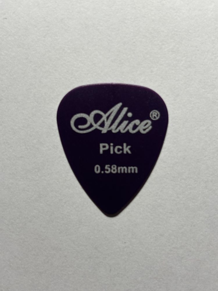 KOSTKI do gry na gitarze ALICE 0.58mm piórko KOSTKA ZESTAW 5 szt