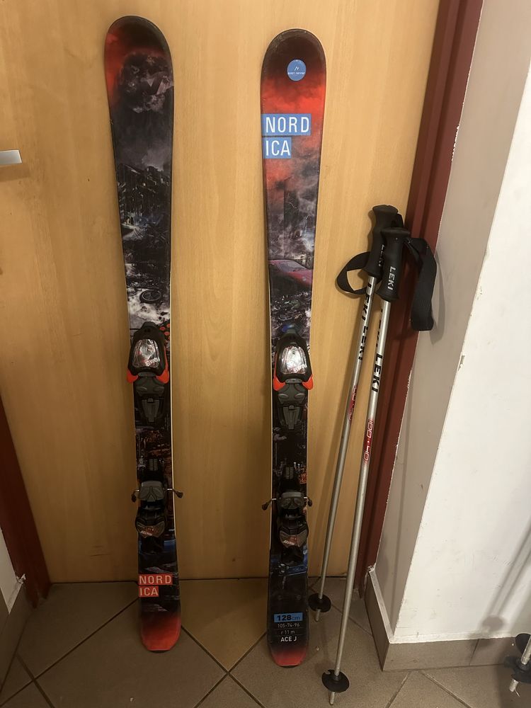 128cm  r 11 m ACE J narty freestyle nordica atomic salomon