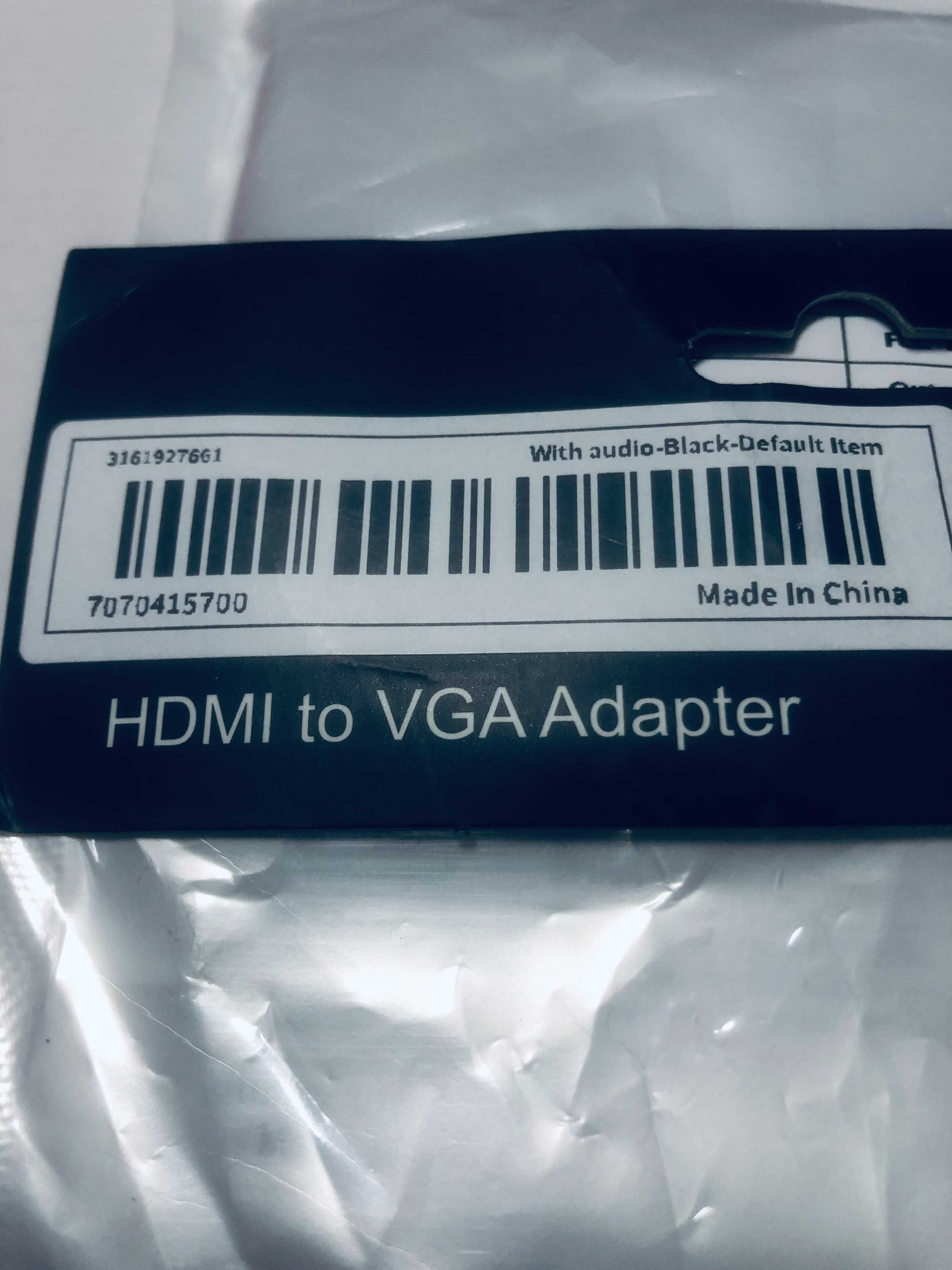 Adaptador HDMI para VGA com cabo de audio