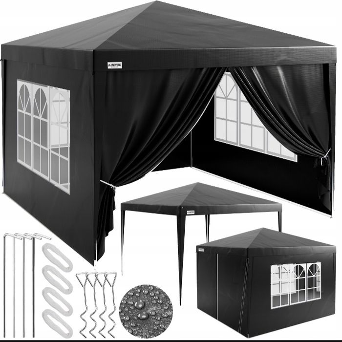 Pawilon Namiot Ogrodowy Duży 300x300 Premium Lux z oknami różne kolory
