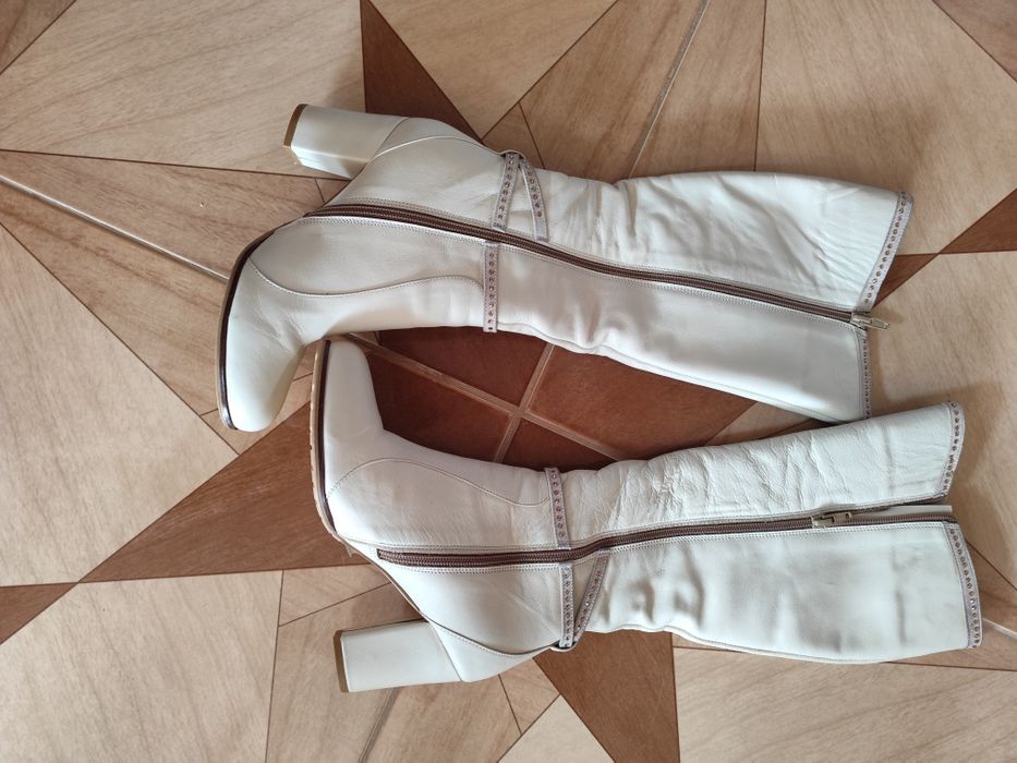 Зимові шкіряні сапожки/ черевики