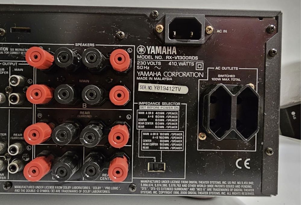 5.1 Am/Fm Amplituner Yamahy RX-V 1300RDS, 15 Kg, 5*145 W