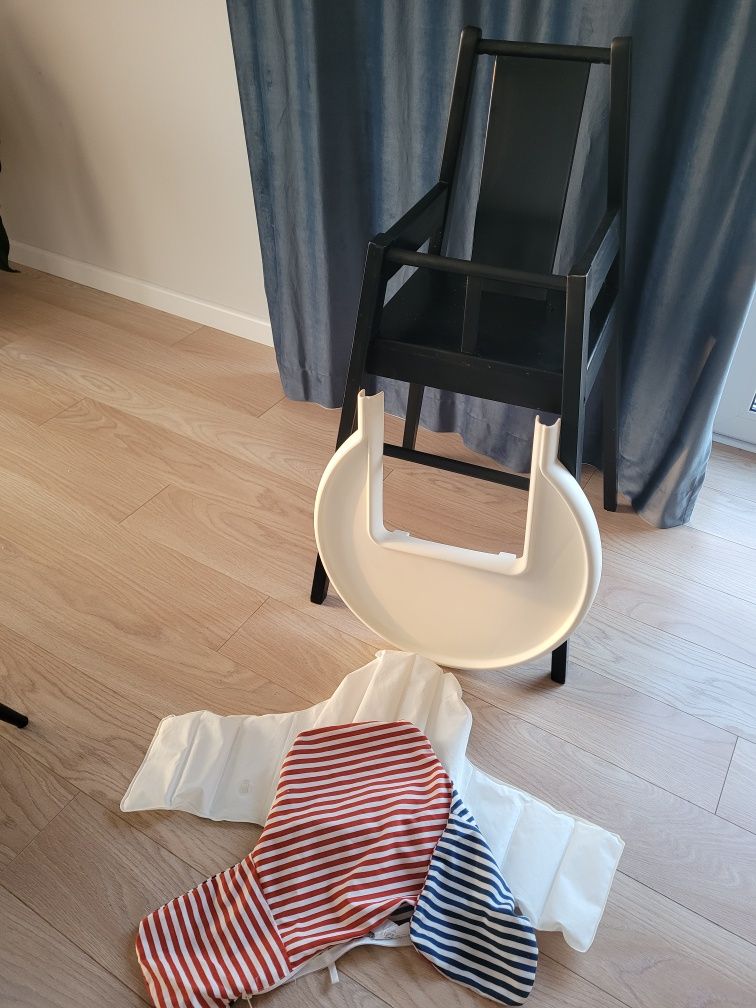 Krzesełko drewniane do karmienia Ikea BLÅMES