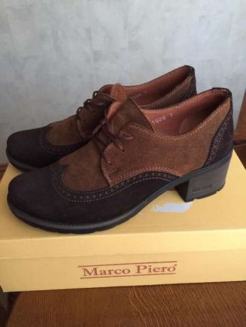 Ботинки туфли демисезонные Marco Piero новые, р. 37, замша, стелька 24