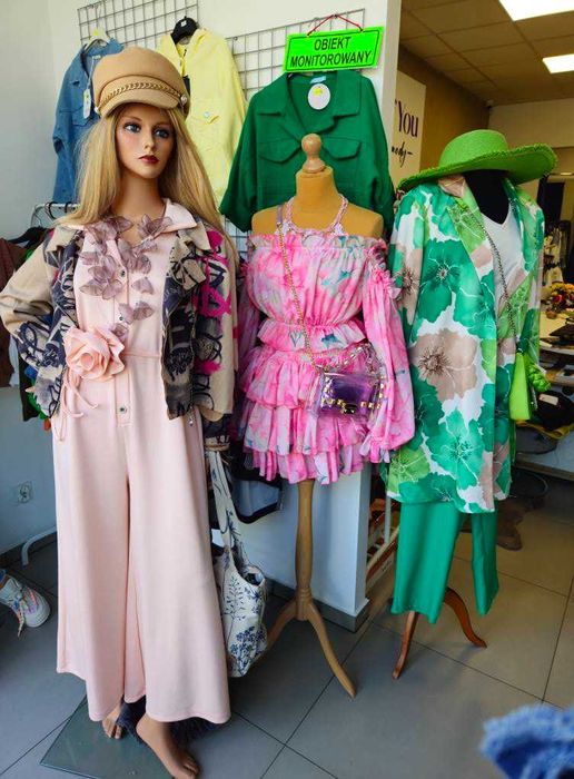 Kombinezon damski masełko, brudny róż UNI cudo Italy !!!