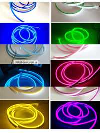 Светодиодный неон(без точек)—Led Flex Neon.(12 цветов).