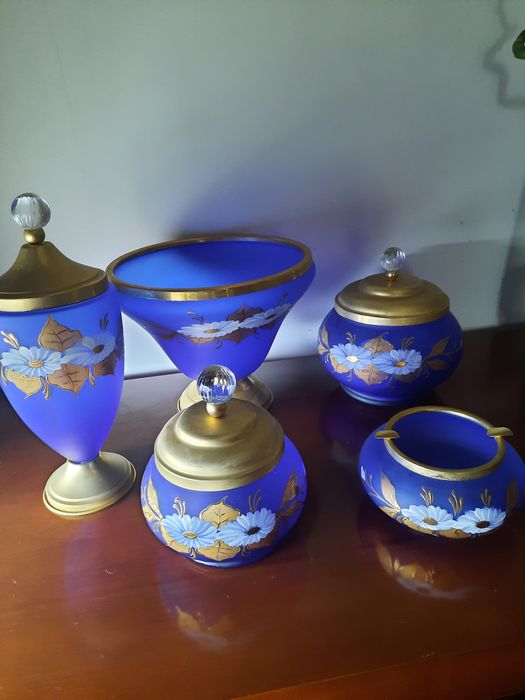 Conjunto loiça decorativa pintada a mão