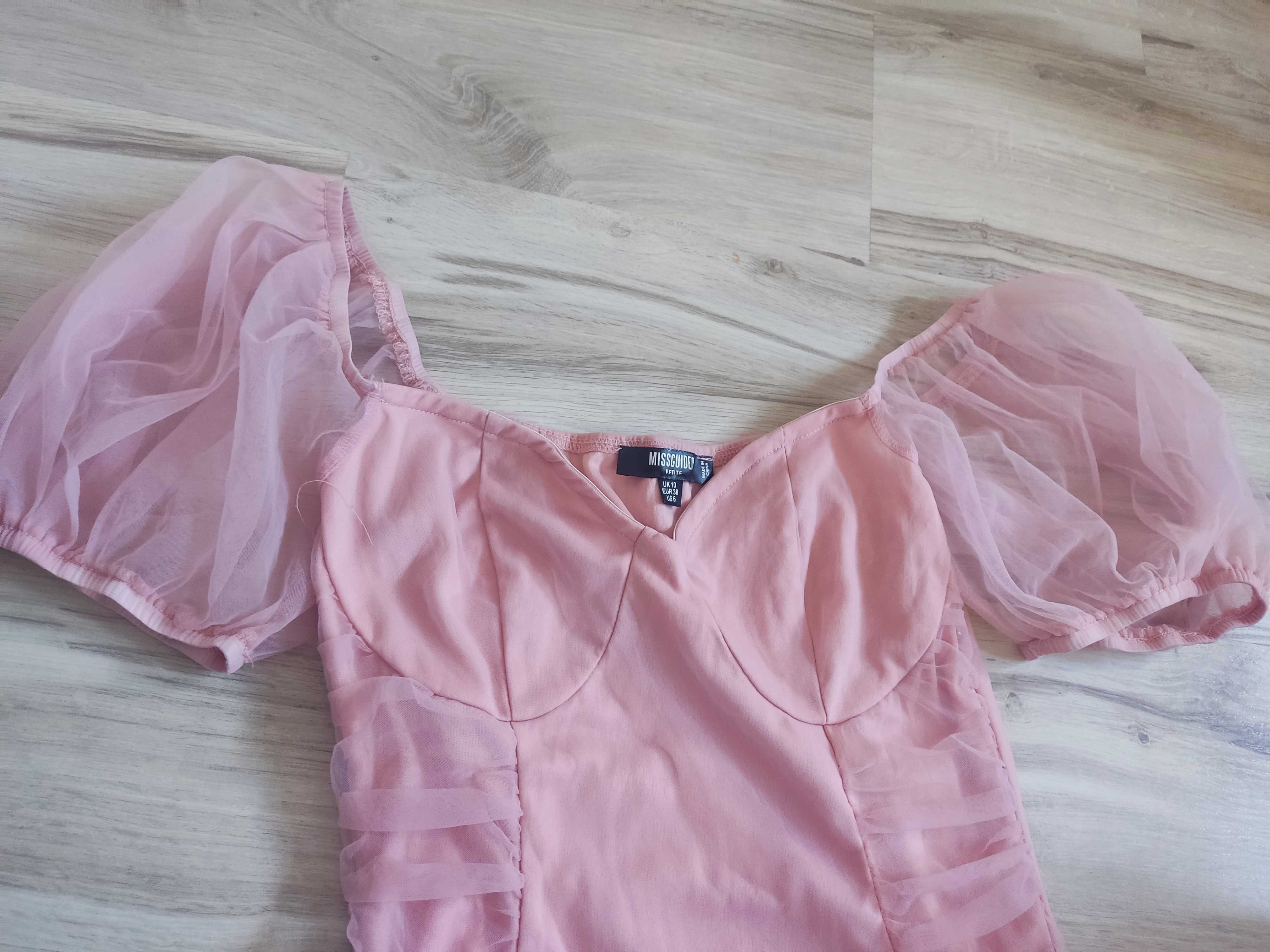 Sukienka brudny róż missguided r 38