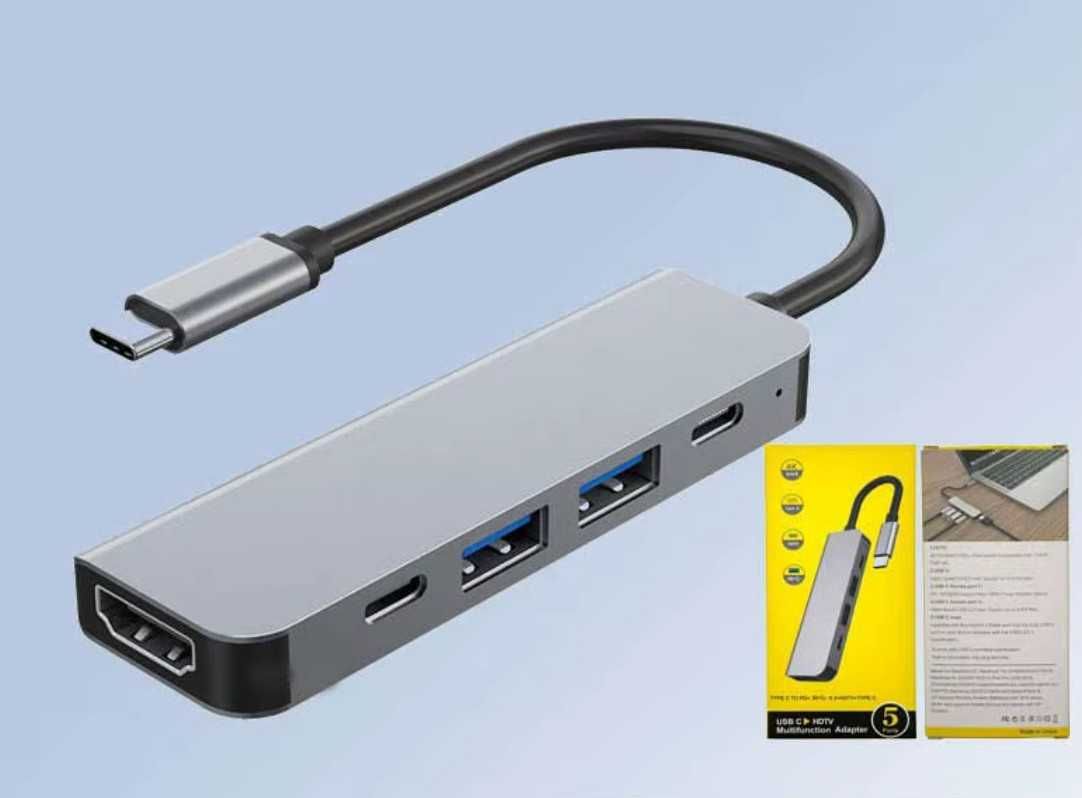 USB 3.0 хаб + конвертер HDMI 4K SmartGo HUC Power Delivery Type-C