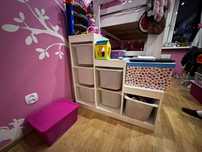 IKEA regał z pojemnikami biały