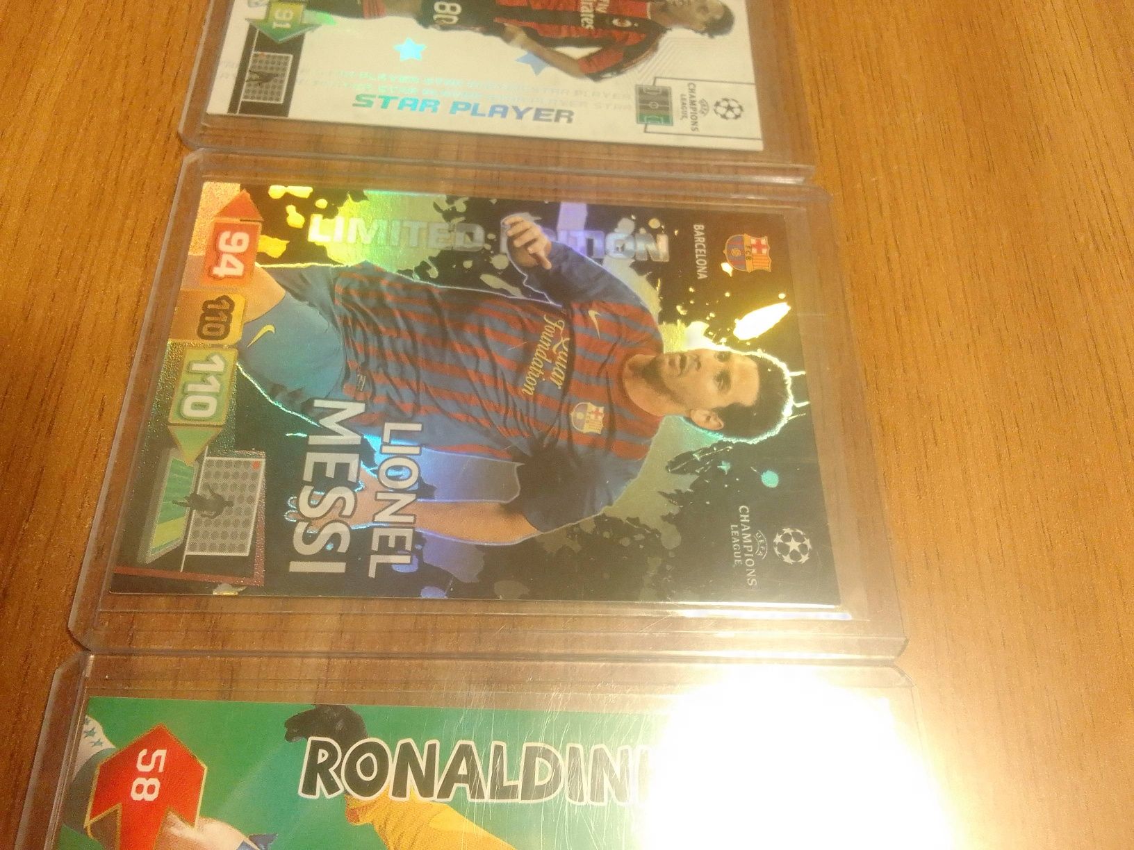 Karty piłkarskie panini Ronaldinho Messi