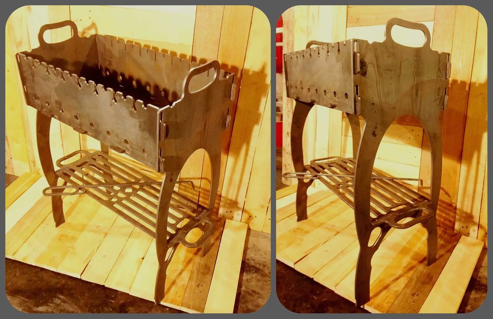 Мангал Разборной, Сталь - 6мм толщина ! Разборной. Н=820мм высотой