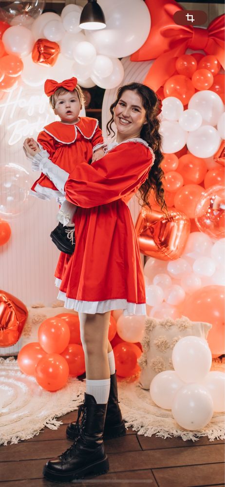 Family look, фемелі лук на рочок. Плаття мама + 2 донечки